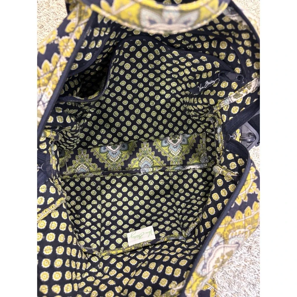 Vera Bradley Cambridge Laptop Carrier Messenger Bag Removable Strap Blue Green